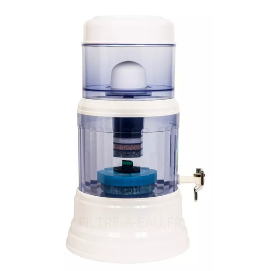 Une fontaine à eau FONTAINE EVA 1200 BEP blanche pour filtrer l'eau du robinet