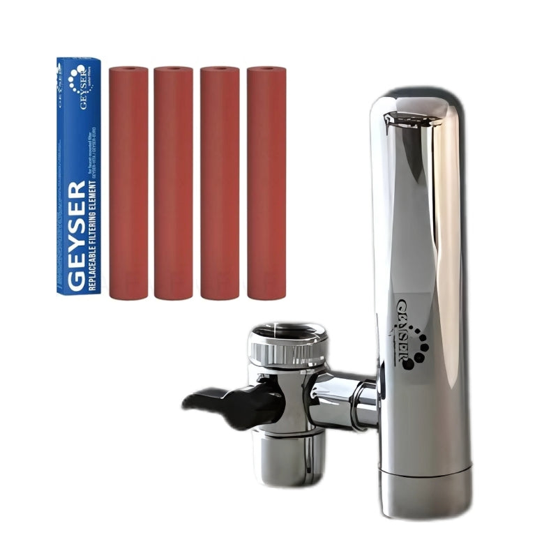 Purificateur d'eau sur robinet Aragon-SR Geyser avec quatre cartouches pour filtre aragon geyser water filters