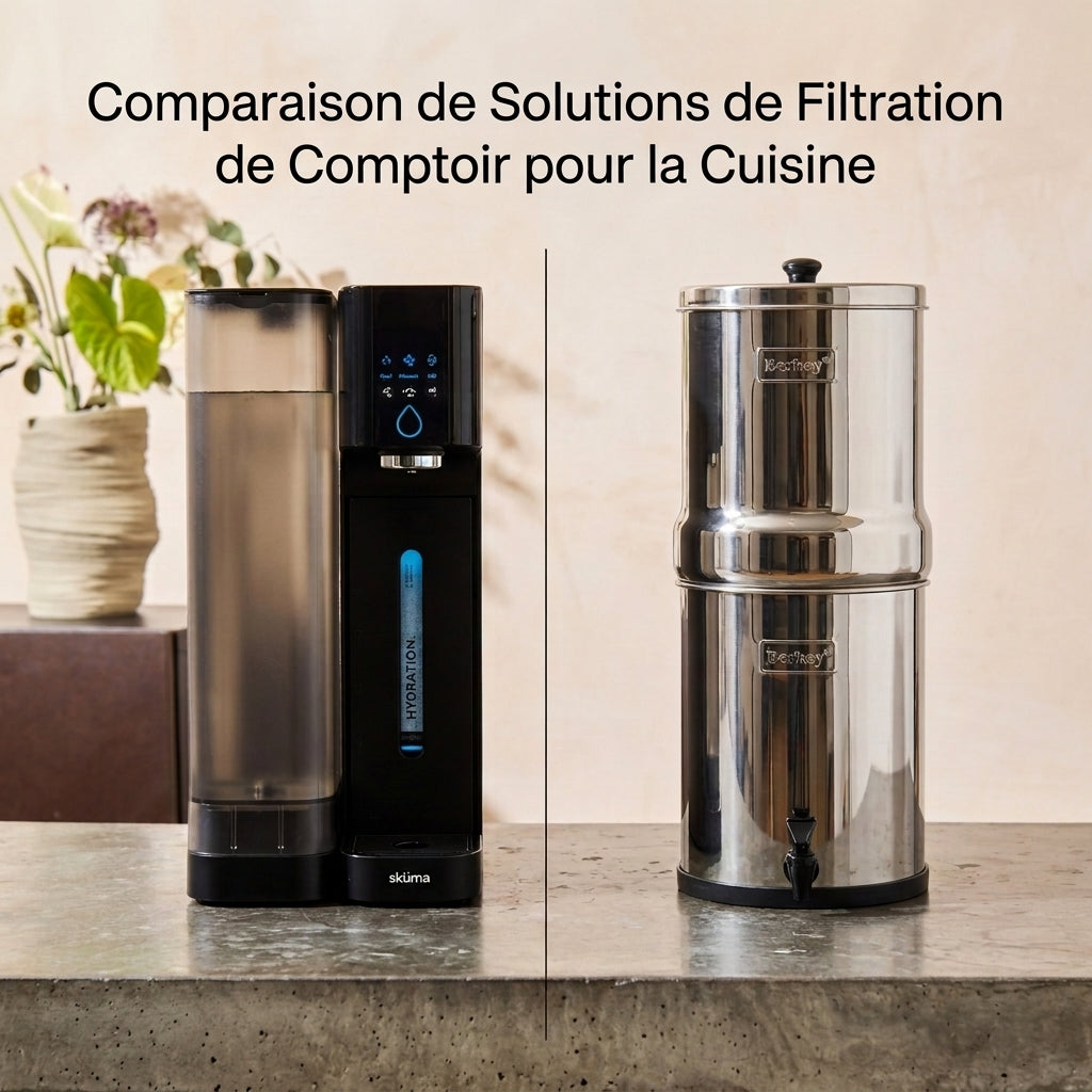 Sküma vs filtration par gravité (Berkey, Star Water Filter) : quel système choisir ?
