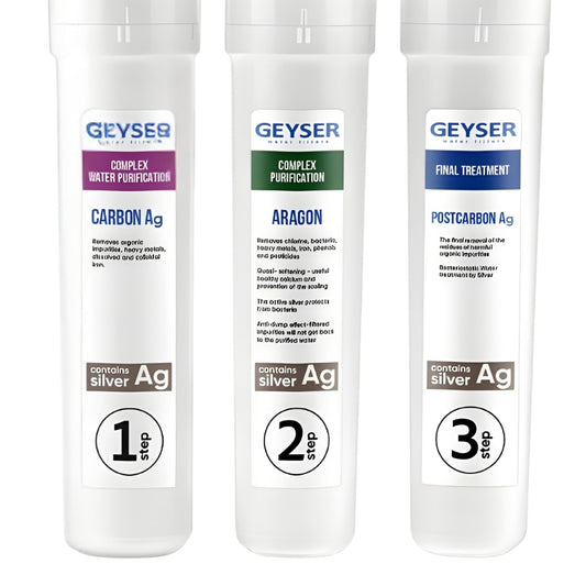 Cartouches Aragon pour purificateur d'eau sous évier Aragon-SMART – Eau dure (lot de 3)