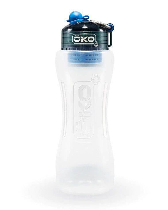 Gourde filtrante bleue Öko - Vu de face