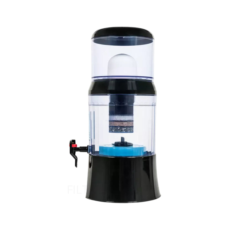 Fontaine EVA 700 NGP Noire — Fontaine filtrante à gravité 7 litres — fontaine à eau filtrante 7 litres