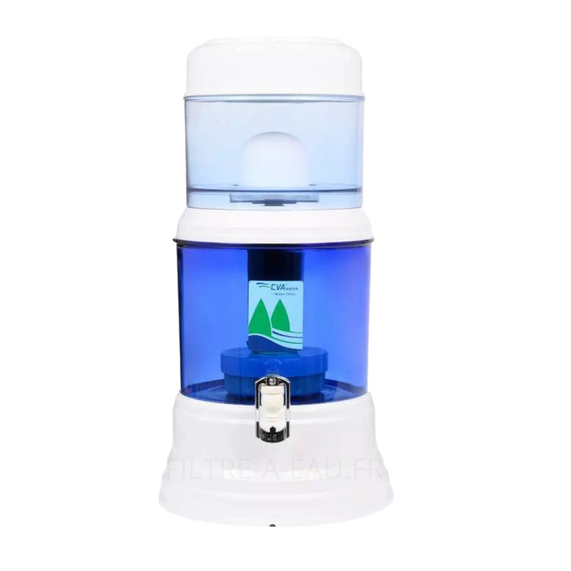 Fontaine EVA 700 BEP en verre soufflé blanche — 7L magnétisation dynamisation