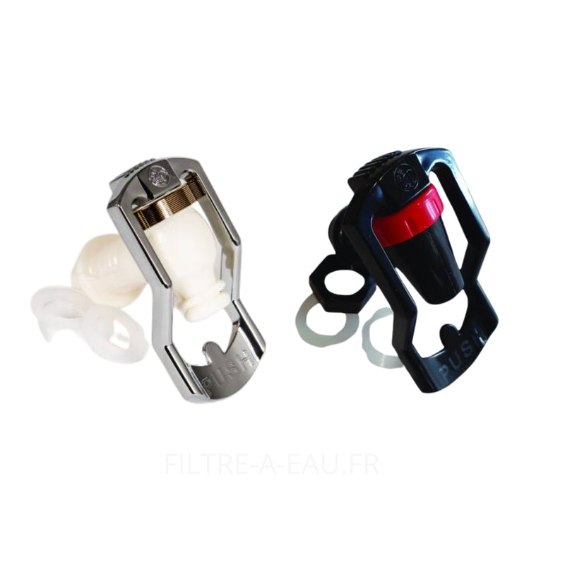 robinets noir et blanc pour fontaine à eau fontaine eva eva water filter 